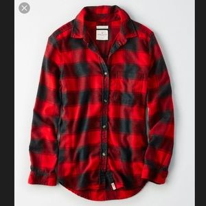 American Eagle Boyfriend Fit Flannel Shirt